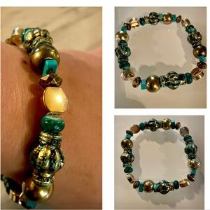 Golden, Antique Finish, Teal, Bracelet (NWT)⭐️